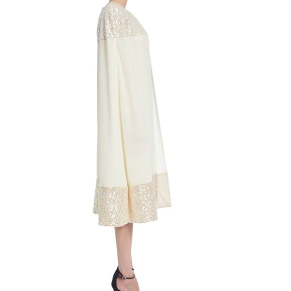 NWT Badgley Mishka Sequined Midi Sheath with Cape Size 8 - Picture 3 of 6